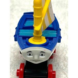 Thomas & Friends Railway Skiff Toy Boat Yellow & White Sail On Wheels